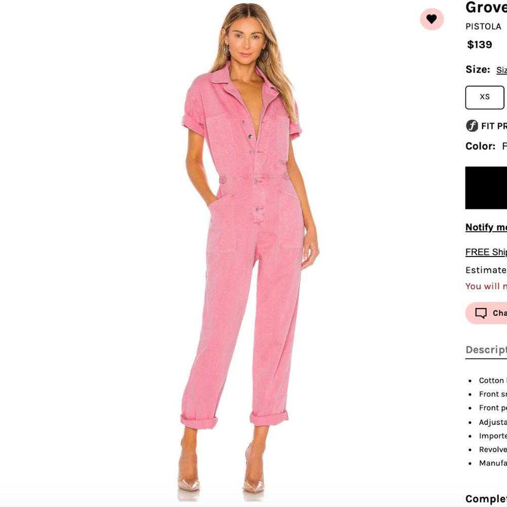 Pistola Grover Field Suit Flamingo XS